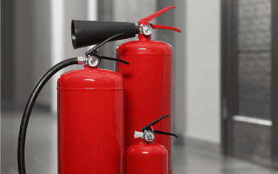Fire extinguishers (CO₂, powder, foam types)